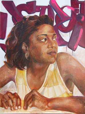 Desiree Kelly Art - Detroit based artist - Self Portrait (original sold)
