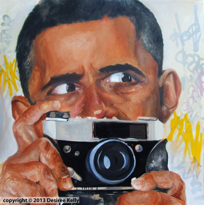 Desiree Kelly Art - Detroit based artist - Obama Cam (Sold)