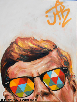 Desiree Kelly Art - Detroit based artist - JK (original sold)