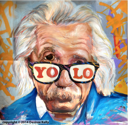 Desiree Kelly Art - Detroit based artist - Einstein (Limited Edition Prints available)