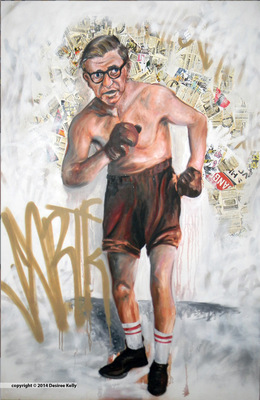 Desiree Kelly Art - Detroit based artist - Sartre (AVAILABLE --CONTACT FOR PRICE