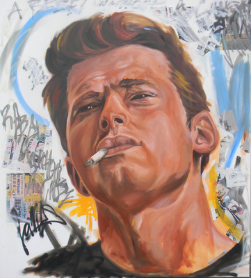 Desiree Kelly Art - Detroit based artist - James Dean (sold)