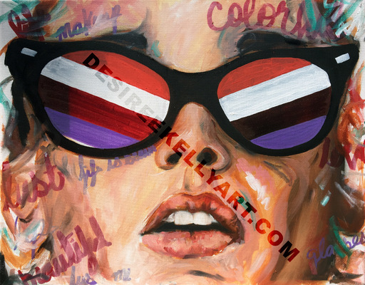 Desiree Kelly Art - Detroit based artist - lips (AVAILABLE --CONTACT FOR PRICE