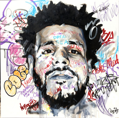 Desiree Kelly Art - Detroit based artist - J Cole