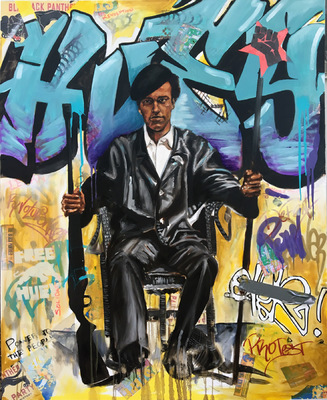Desiree Kelly Art - Detroit based artist - Huey Newton