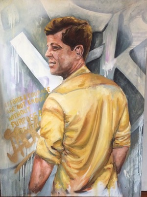 Desiree Kelly Art - Detroit based artist - golden boy (sold)