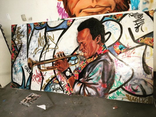 Desiree Kelly Art - Detroit based artist - Miles Davis (sold)