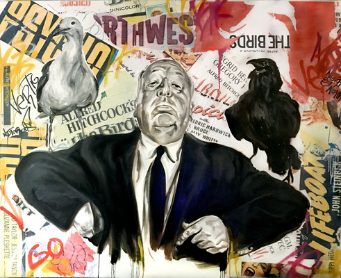 Desiree Kelly Art - Detroit based artist - Alfred Hitchcock