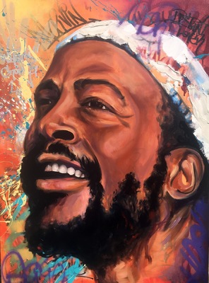 Desiree Kelly Art - Detroit based artist - Marvin Gaye (sold)