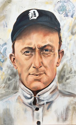 Desiree Kelly Art - Detroit based artist - Ty Cobb (Sold)