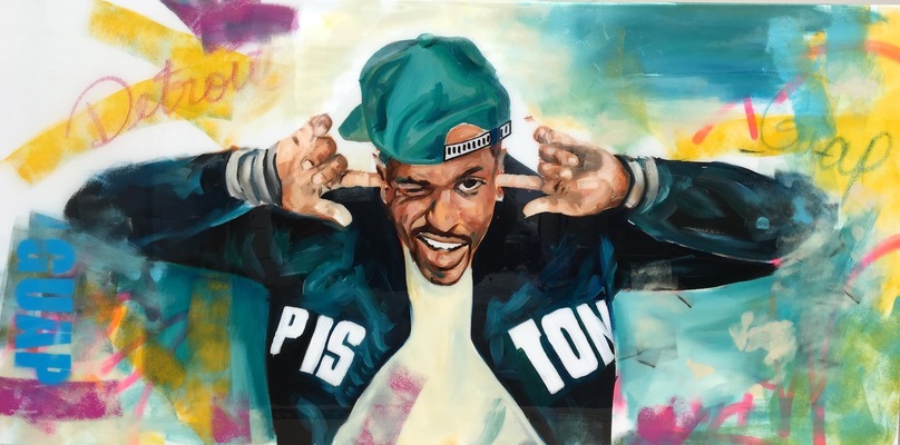 Desiree Kelly Art - Detroit based artist - Big Sean (Sold)
