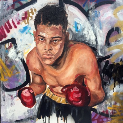 Desiree Kelly Art - Detroit based artist - Joe Louis (Sold)