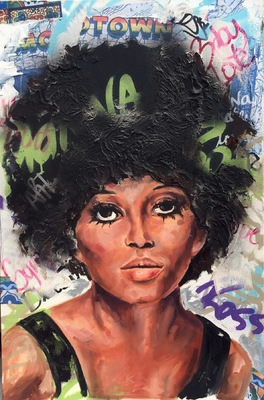 Desiree Kelly Art - Detroit based artist - Diana Ross (sold)