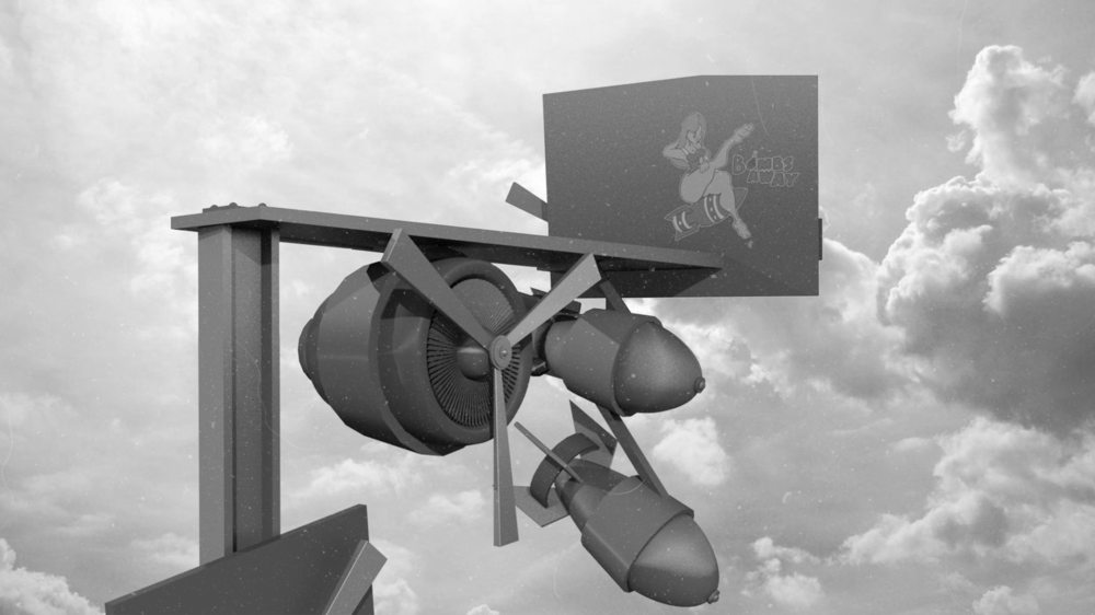 Connor Shipway - Whirligig Render 3D model and render of a WW2-inspired mechanical contraption.
