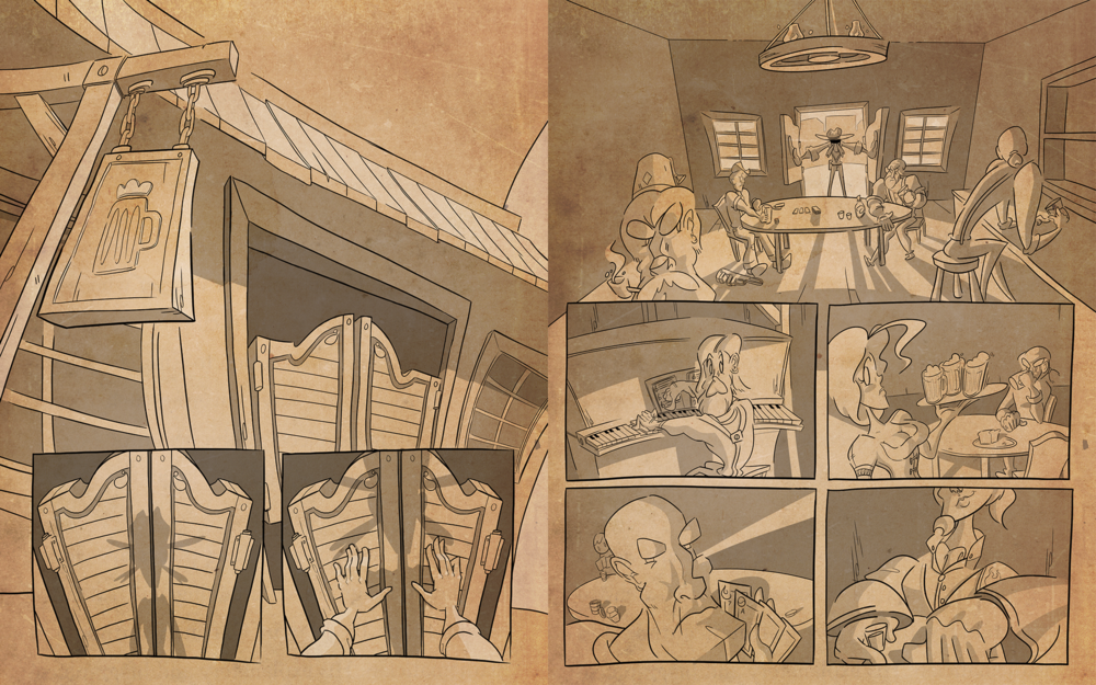 Connor Shipway - High Noon First two pages of a 16-page comic I wrote and illustrated. Download the whole comic! (29.1 MB)