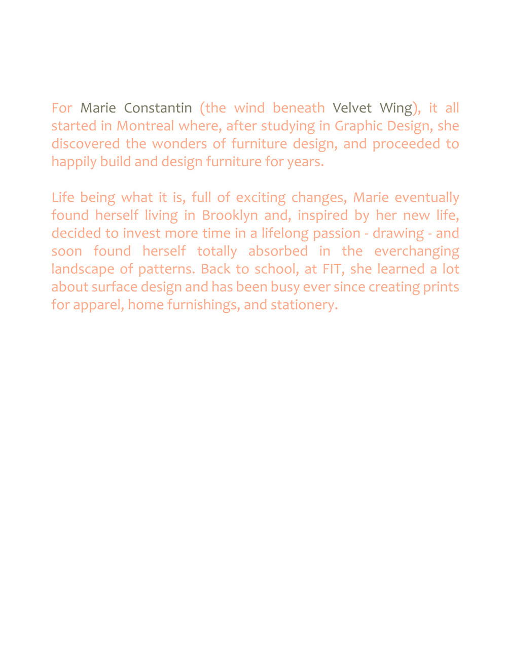 VELVET WING DESIGN - surface design - 