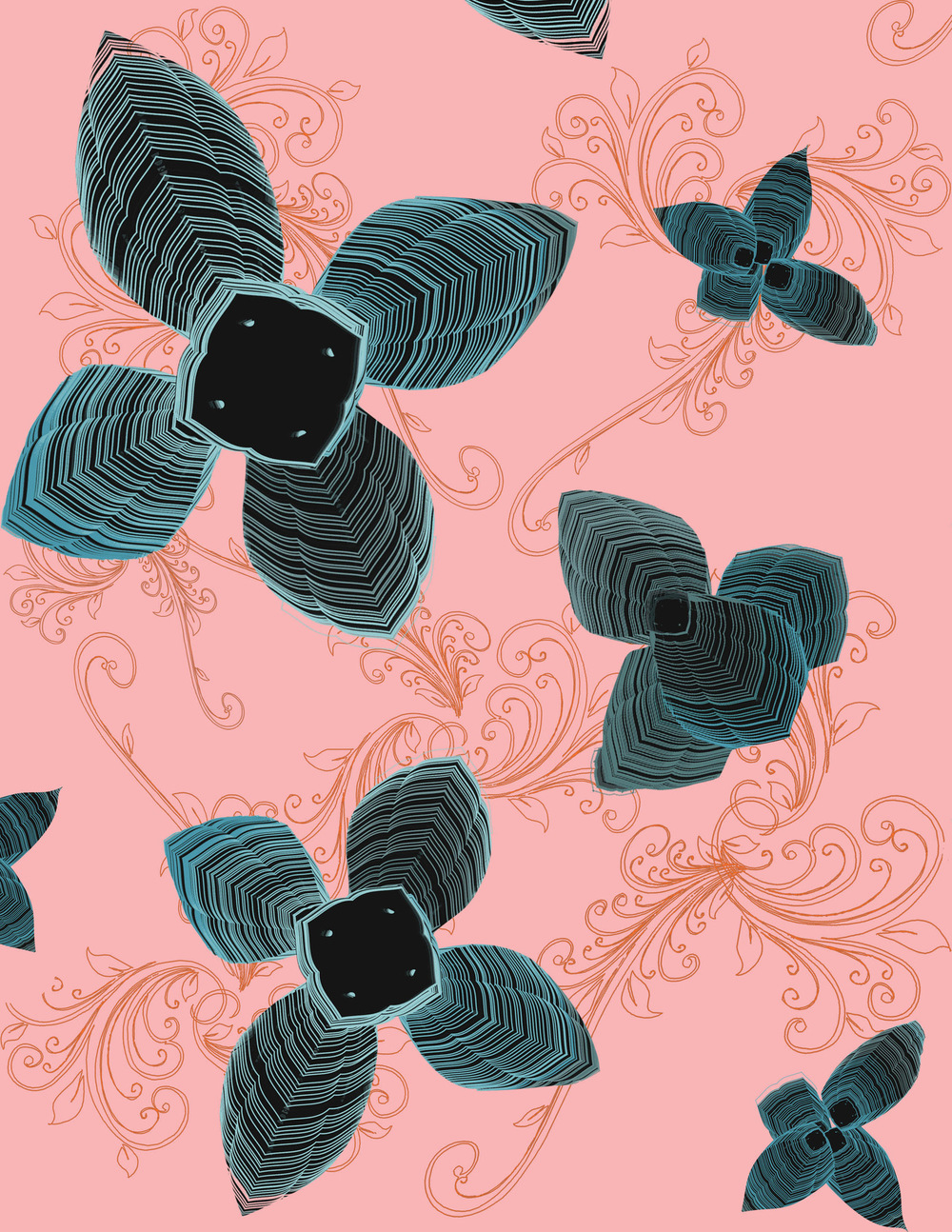 VELVET WING DESIGN - surface design - 