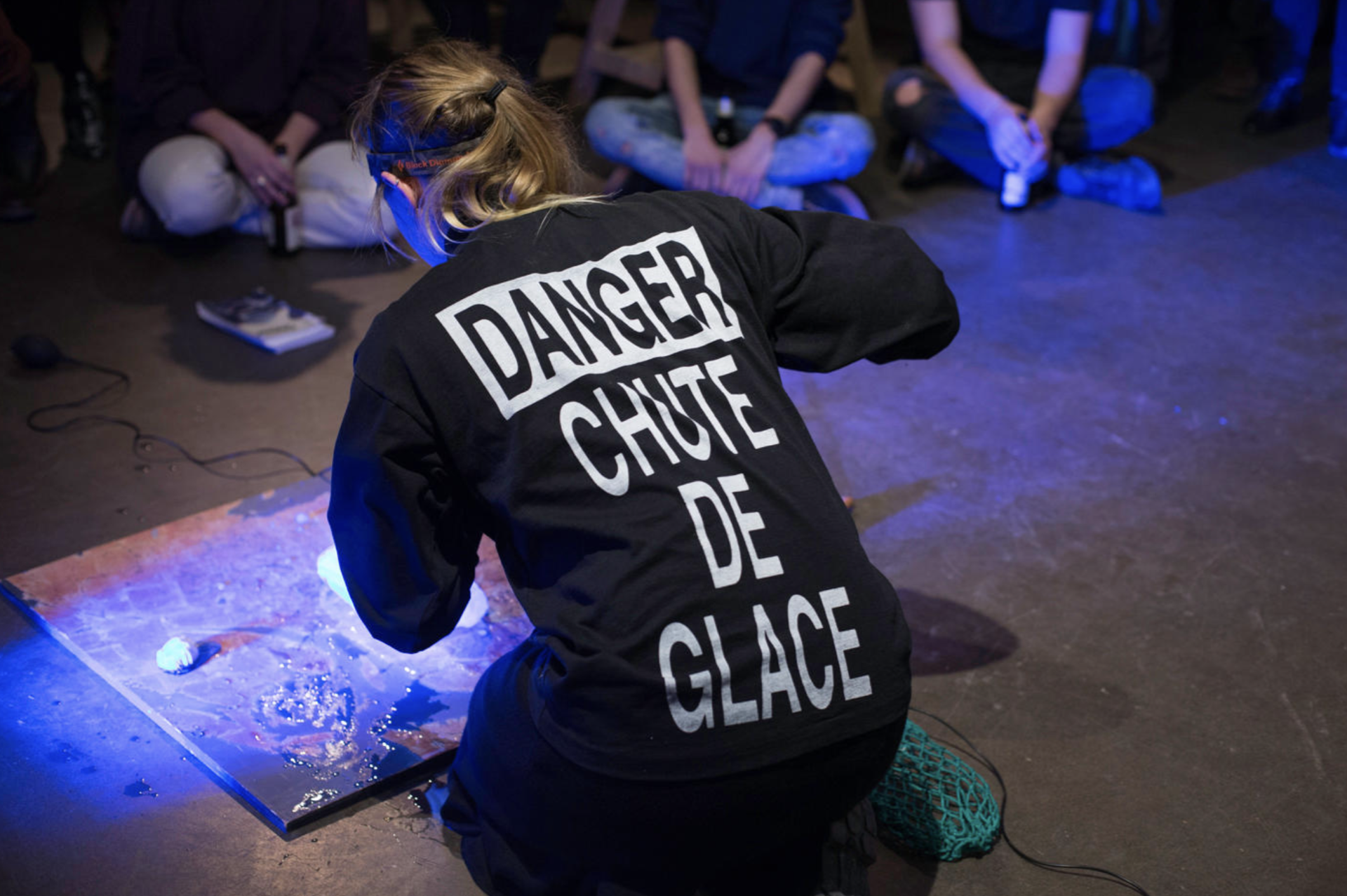 un ouvrier dans le glaciel - 