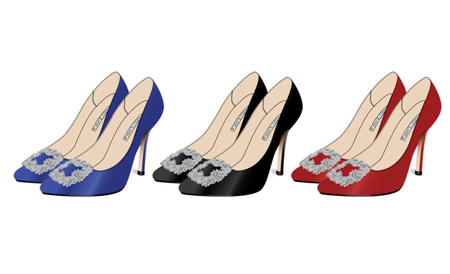 Kimberlee Peers-Moore Designer - Set of three colorways for Manolo Blahnik re-created technical