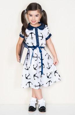 Kimberlee Peers-Moore Designer - Nautical dress and anchor print designed by Kimberlee Peers-Moore