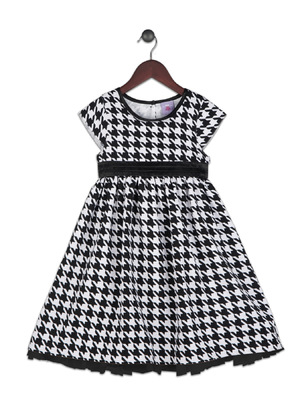 Kimberlee Peers-Moore Designer - Vanessa houndstooth print dress designed by Kimberlee Peers-Moore Fall 2016