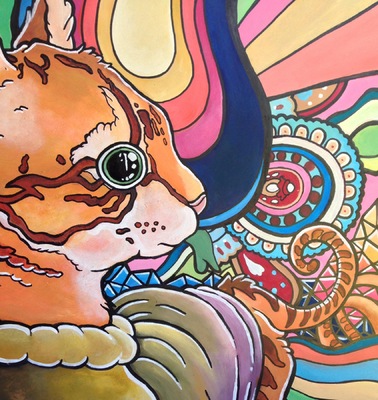 Billy Morehouse - Video/Motion Graphics / Audio and Music / Design / Illustration / Art - Bug - acrylic on wood - 2014 - SOLD