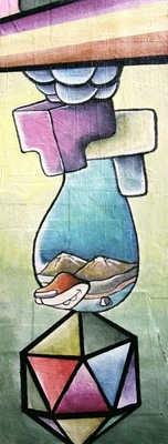 Billy Morehouse - Video/Motion Graphics / Audio and Music / Design / Illustration / Art - Big Bang - acrylic on wood - 2010 - SOLD