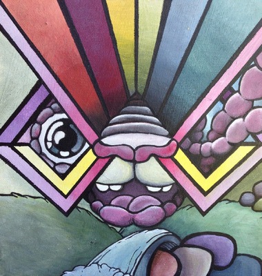 Billy Morehouse - Video/Motion Graphics / Audio and Music / Design / Illustration / Art - Son of the Mask- acrylic on canvas - 2010 - $100