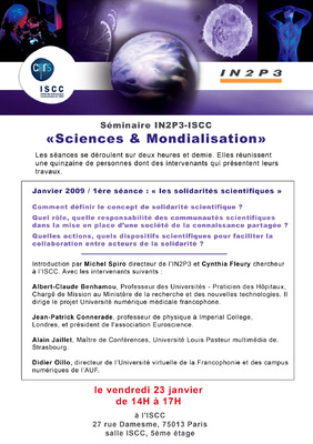 Portfolio Aymeric Thach - Affiche de séminaire de lISCC
