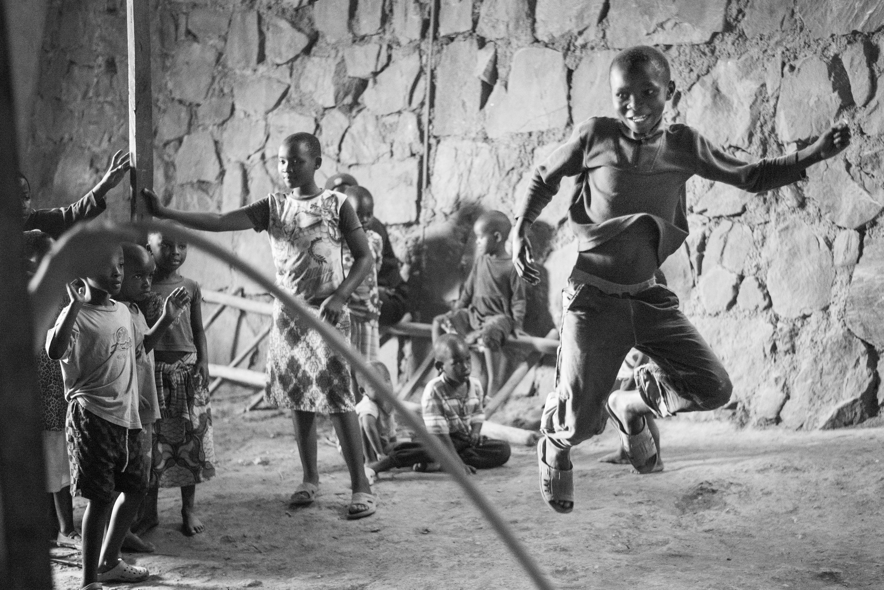 Julie Epp - Skipping rope with the children of Kimisagara Orphanage, Kigali, Rwanda