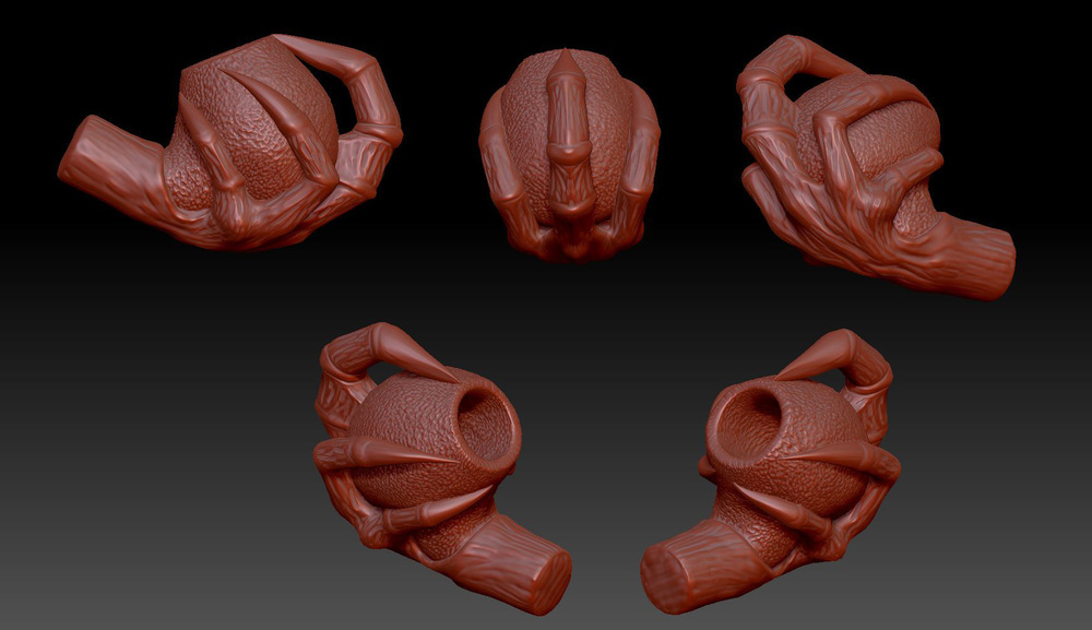 Angel Guevara Art - As soon I was done with all my detail work, I combined both pieces using Dynamesh, and continued working on the rest of the detail with clay build up, so that it can look like one piece.