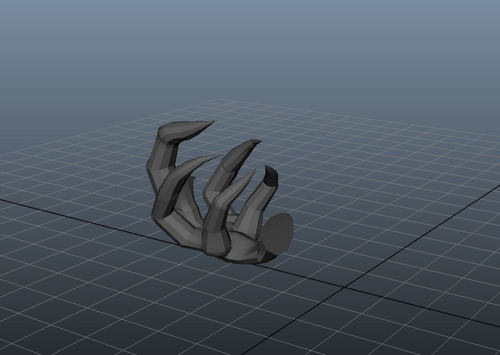 Angel Guevara Art - For creating the claw: I started with the middle finder then I duplicated the finger and moved it around, so I can get it to work for me. This way I dont have to model each finger. I only built the right side of the hand. Then I combined the fingers and mirrored everything to -X, and then the hands were completed.