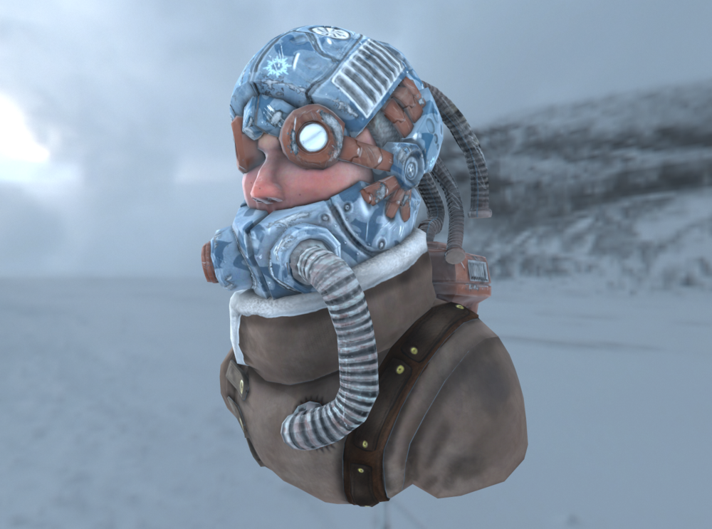 Joels Portfolio - Soldier BustHigh-poly model made in ZBrush | Low-poly retopology in 3DS Max | Maps generated using xNormals | Maps modified in Photoshop | Final Render in Marmoset Toolbag. 12,674 tris. 2015. Inspired by the work of Darren BartleyClick for additional images