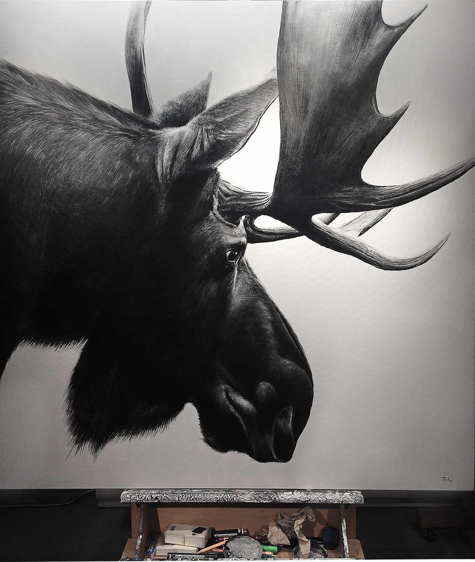 robert thibault - Élan dAmérique 120 cm x 120 cm