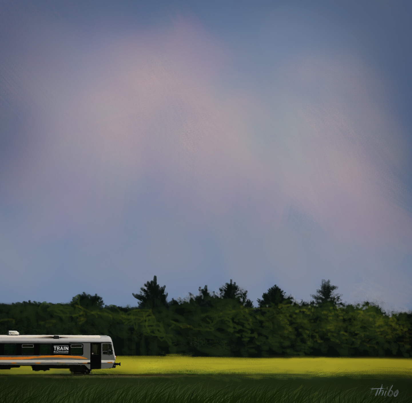 robert thibault - Le train de Charlevoix