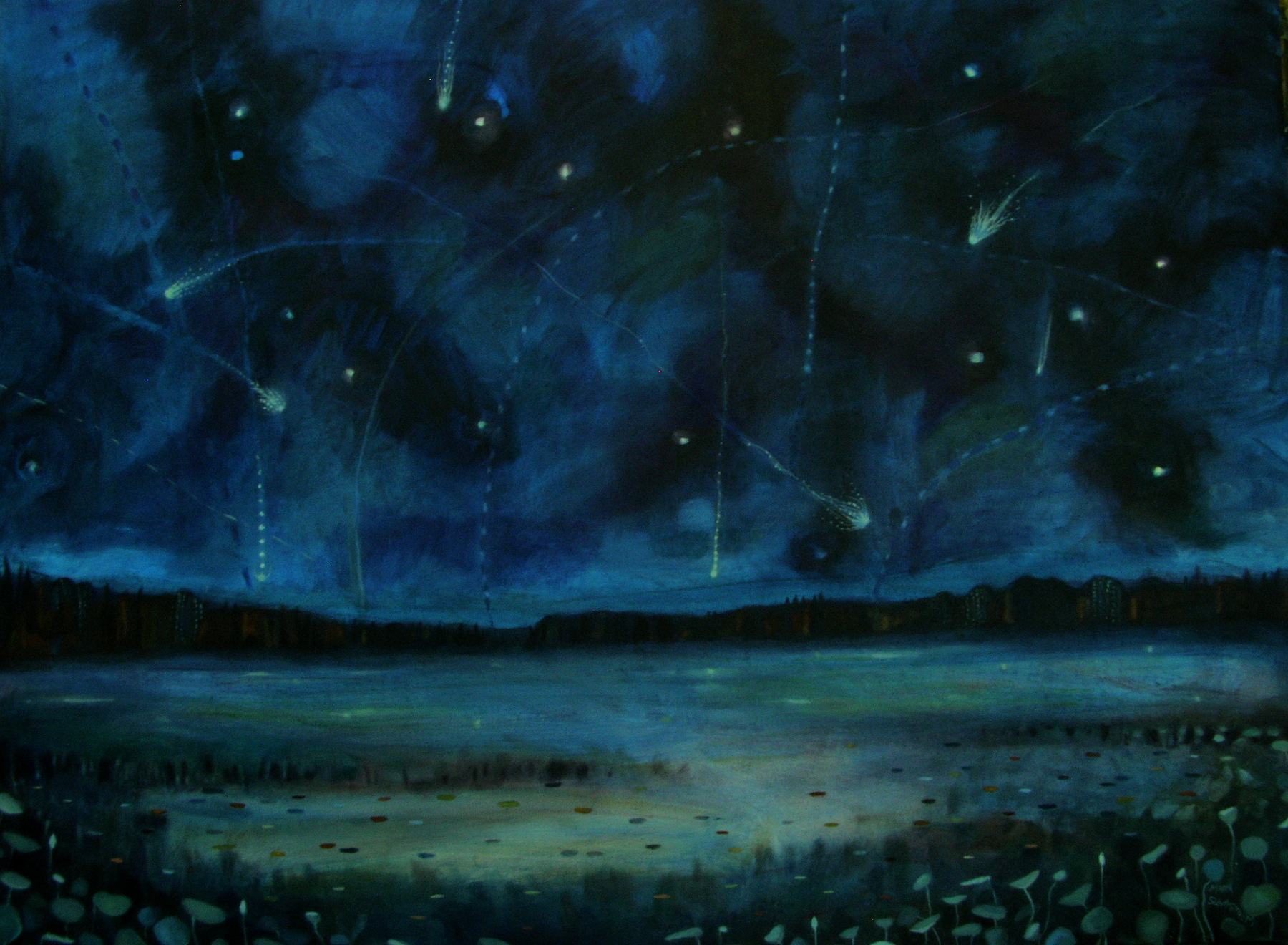 Mary Sundstrom - Meteor Shower 30x 40 SOLD