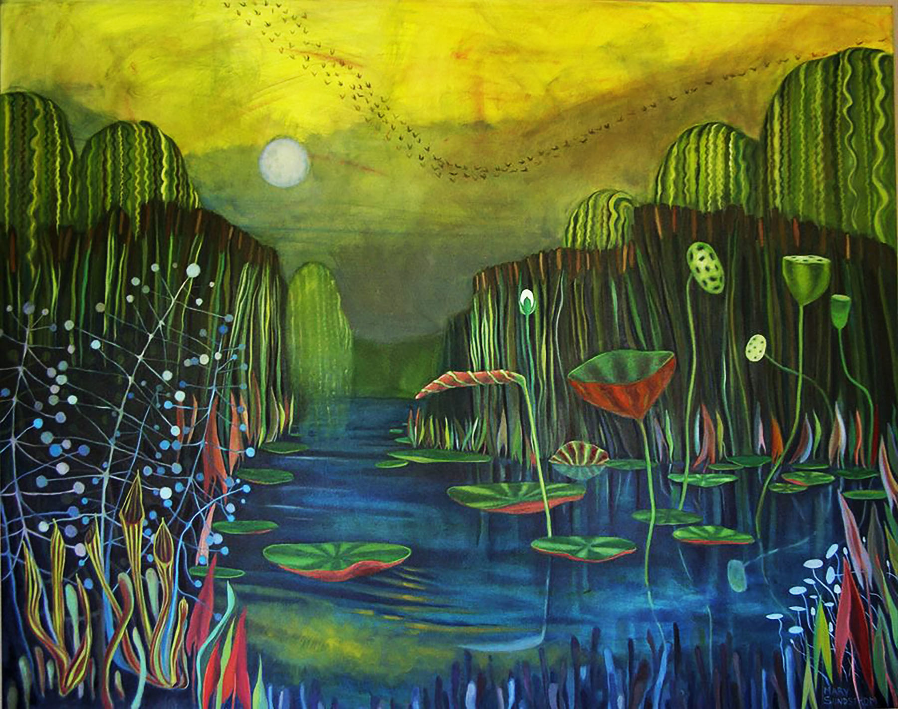 Mary Sundstrom - Deep Green Summer 5x 4 SOLD Collection of Bay College