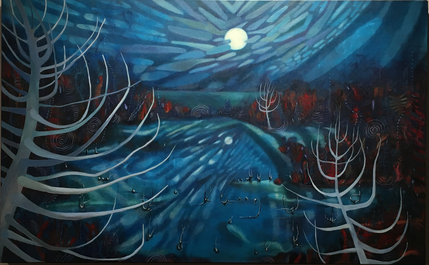 Mary Sundstrom - Funny Things Sticking Up (Lost Lake) 30 x 48 SOLD