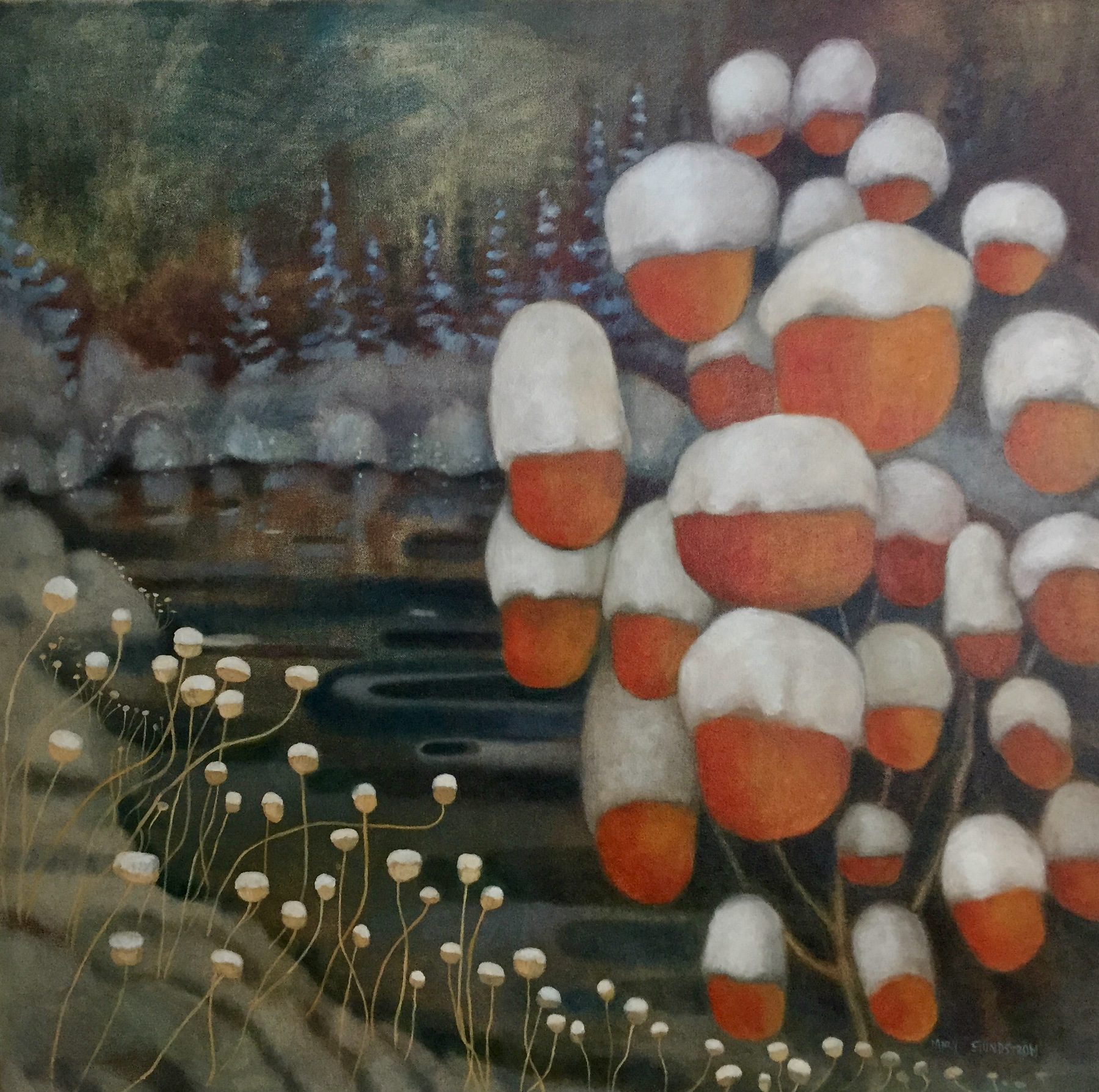 Mary Sundstrom - Snow Caps 30x 30 SOLD