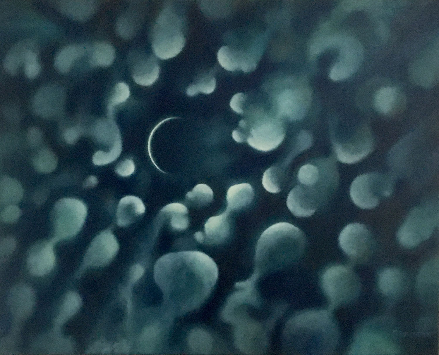 Mary Sundstrom - Indigo Thumbnail Moon (Indigo Series) oil on canvas 24 x 30 SOLD