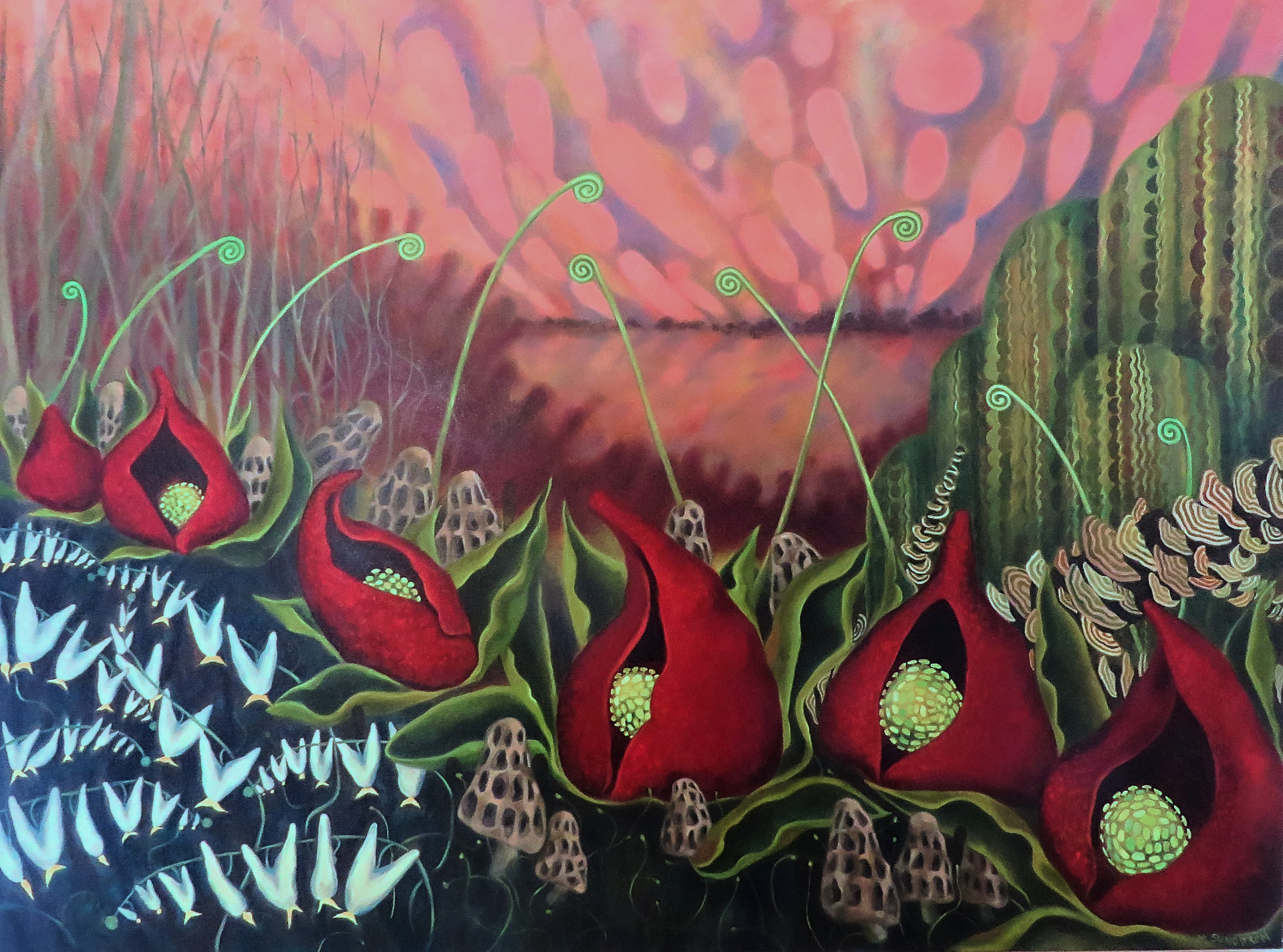 Mary Sundstrom - Early Spring Grand River 48x 60 oil on canvas. Can be seen at Festival of the Arts GR in June 2022