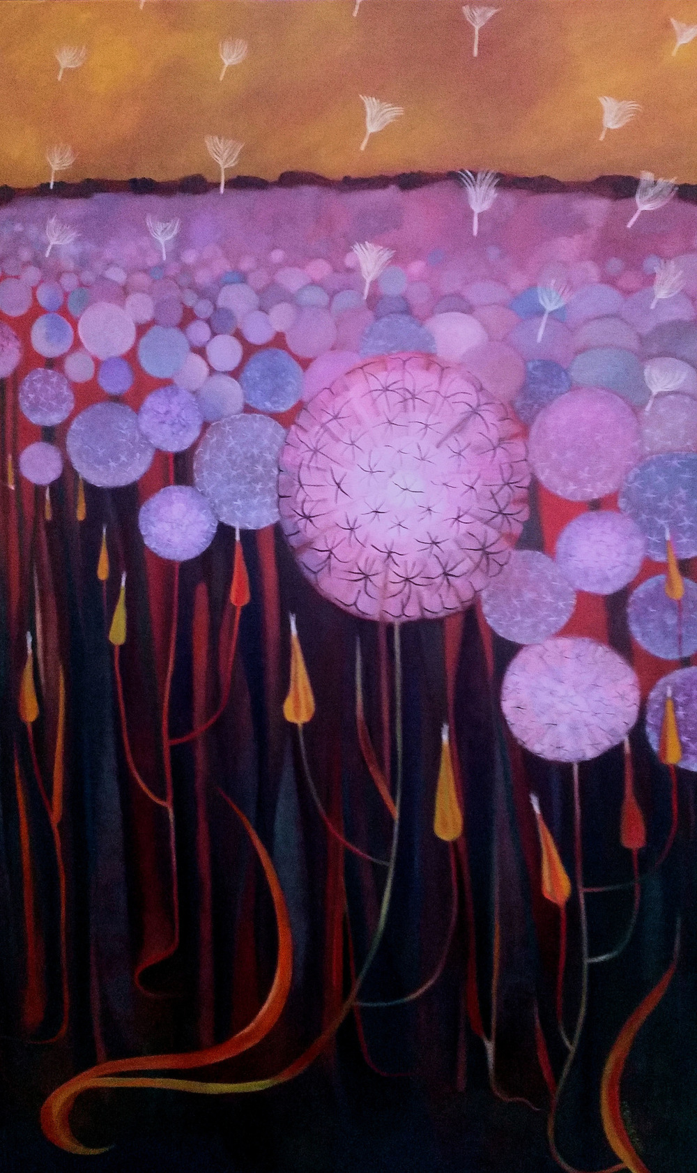 Mary Sundstrom - Purple Salsify 30 x 48 Not available in Collection