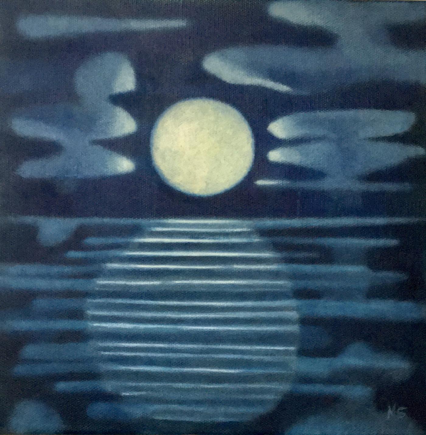 Mary Sundstrom - Moon Set Abstraction 10 x 10 available oil on canvas $200.00 marysundstrom@gmail.com Click on the image for my statement. Shipping is additional if required