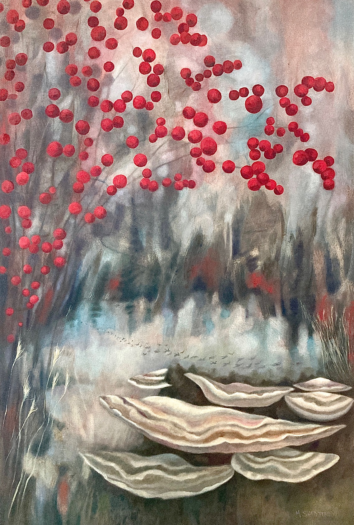 Mary Sundstrom - Michigan Winterberry 24x 30 $1440.00 unframed deep canvas. Available though me marysundstrom@gmail.com Oil on canvas