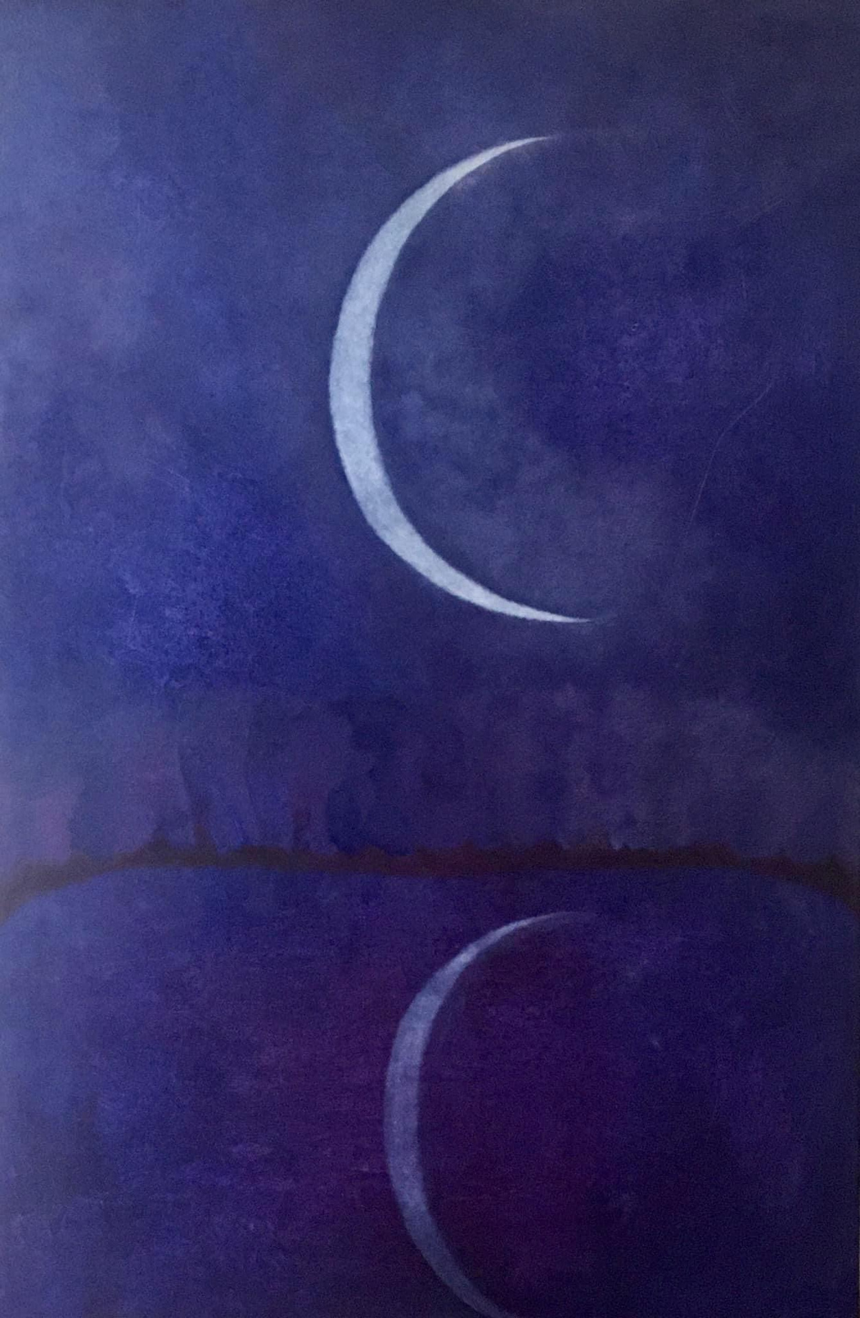 Mary Sundstrom - Lunar Reflection 24x 36 oil on canvas $1728 available. For more information email marysundstrom@gmail.com