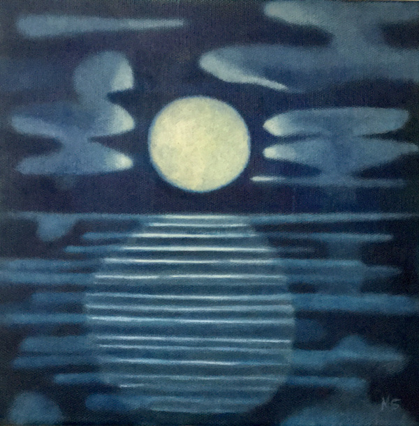 Mary Sundstrom - Moon Set Abstraction 10 x 10 available oil on canvas $200.00 marysundstrom@gmail.com Click on the image for my statement. Shipping is additional if required