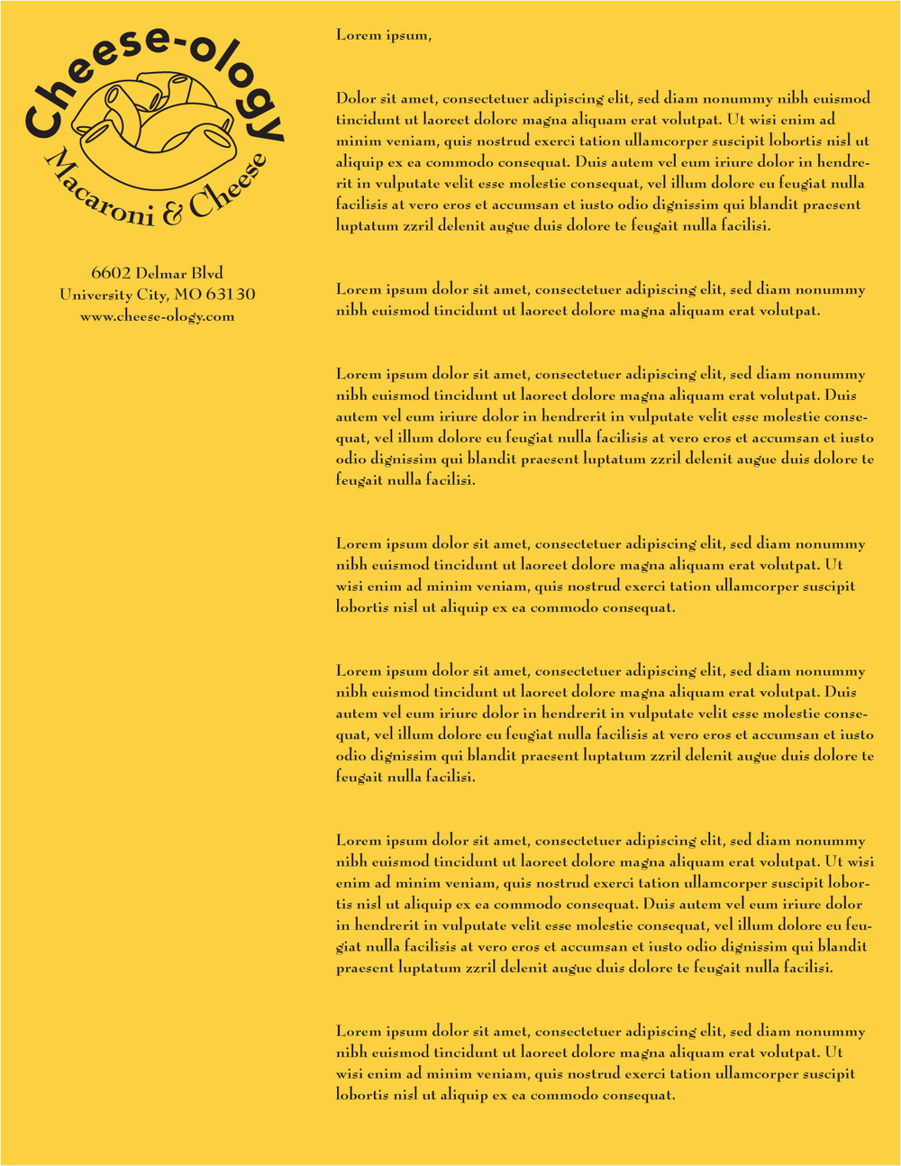 Artist Pen - Cheeselogo letterhead example