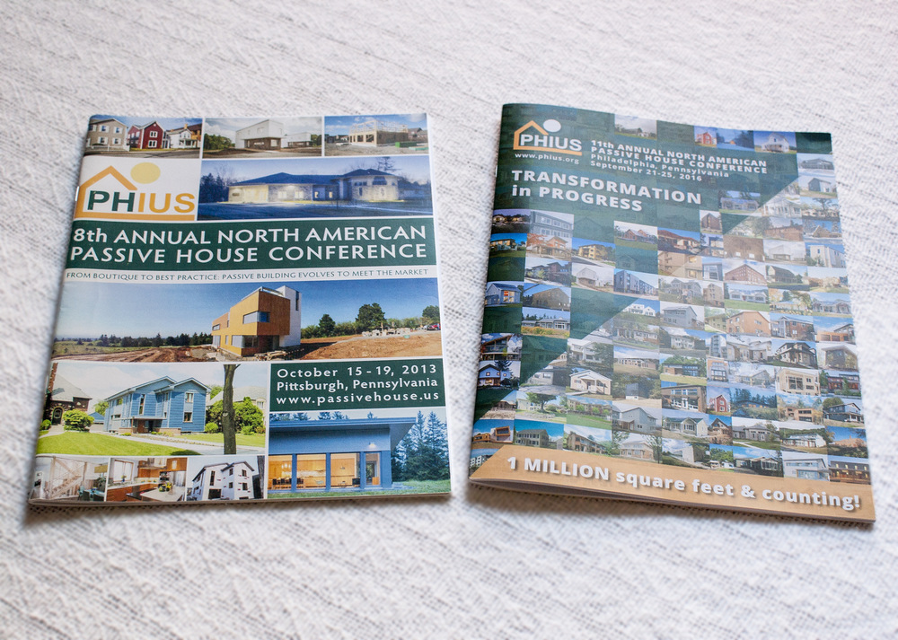 Katrina Rasma Design + Photography - Annual passive house conference event program cover designs
