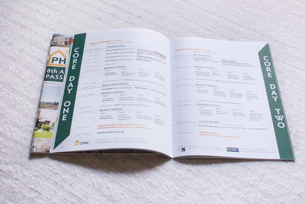Katrina Rasma Design + Photography - Conference program pages: Schedule overview