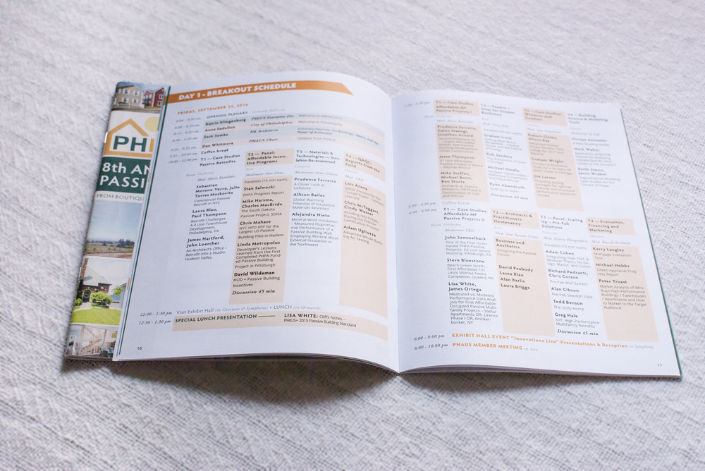 Katrina Rasma Design + Photography - Conference program pages: In-depth breakout track schedule